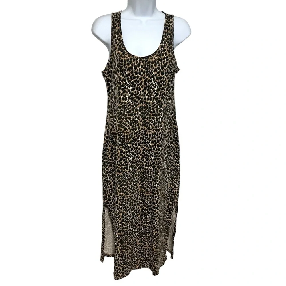 J. Crew Animal Print Sleeveless Maxi Dress Size Small Leopard Sexy Summer